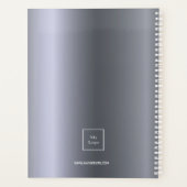 Logo zilveren monogram initialen bedrijf 2027 planner (Achterkant)