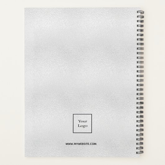 Logo zilveren monogram initialen planner (Achterkant)