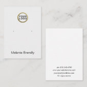 Logo Zilveren Zwarte Sieraden Oorbel Display Visitekaartje (Voorkant / Achterkant)