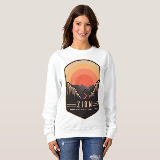 Logo Zion National Park emblem patch Trui (Voorkant volledig)