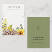 Logo ZONKERPIJN CONE FLORAL KETTING Visitekaartje (Voorkant / Achterkant)