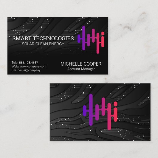 Logo zonne-energie | Technische Visitekaartje (Voorkant / Achterkant)