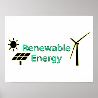 Logo Zonnepanelen voor hernieuwbare energie Windtu Poster