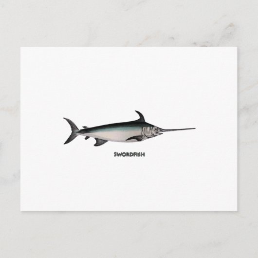 Logo zwaardvis briefkaart (Voorkant)