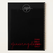 Logo Zwart Bloemen Naam Bedrijf QR CODE Bedrijf Planner (Achterkant)