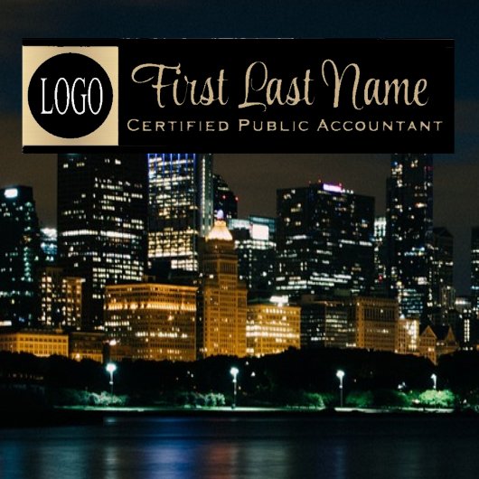 Logo Zwart en Goud Kantoor Deurtekens Naam Bord Deurbordje