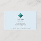 Logo, zwart en licht blauw Visitekaartje (Achterkant)