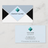 Logo, zwart en licht blauw Visitekaartje (Voorkant / Achterkant)