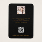 Logo zwart gouden sierjuwelen QR-beeldscherm Visitekaartje (Achterkant)