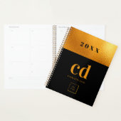 Logo zwart goudmonogram initiaal planner (Display)