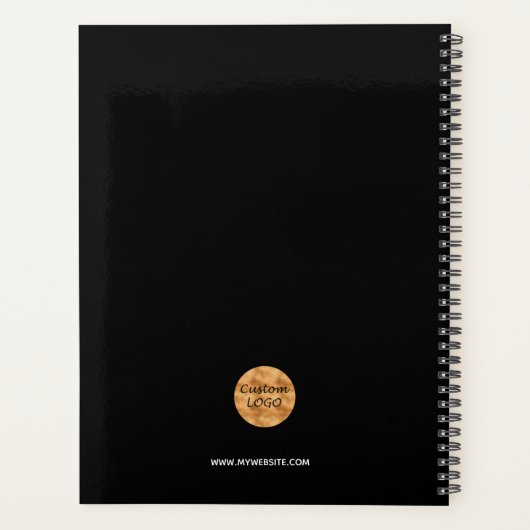 Logo zwart goudmonogram initiaal planner (Achterkant)