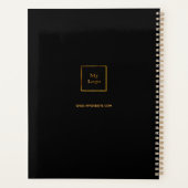 Logo zwart goudmonogram modern 2023 planner (Achterkant)