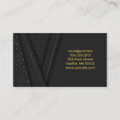 Logo | Zwart luxe goud Visitekaartje (Achterkant)