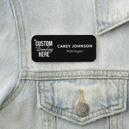 Logo Zwart Magnetisch Naamplaatje