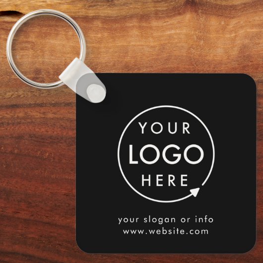 Logo zwart | Minimale bedrijfspromotiemaatregelen Sleutelhanger (Voorkant)