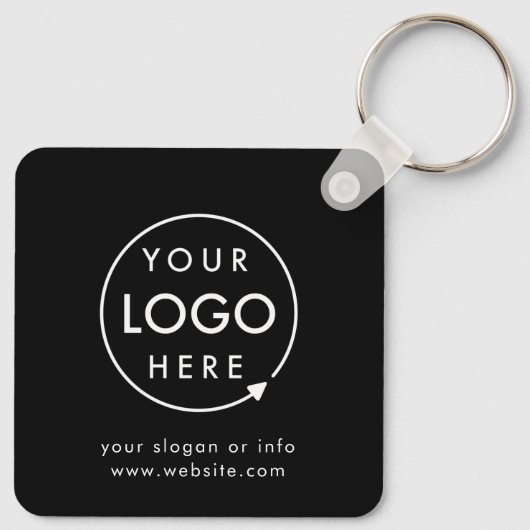 Logo zwart | Minimale bedrijfspromotiemaatregelen Sleutelhanger (Achterkant)