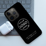 Logo zwart | Minimale iPhone-draagtas voor bedrijv iPhone 15 Pro Case<br><div class="desc">Een eenvoudige douane zwarte bedrijfs sjabloon in een moderne minimalistische stijl die gemakkelijk met uw bedrijfs logo en tekst kan worden bijgewerkt. Als je hulp nodig hebt bij het personaliseren van dit product,  kun je contact met me opnemen via de onderstaande berichtbutton en ik help je graag.</div>