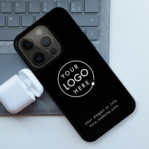 Logo zwart   Minimale iPhone-draagtas voor bedrijv iPhone 8/7 Plus Hoesje
