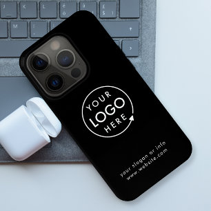 Logo zwart Minimale iPhone-draagtas voor bedrijv iPhone 15 Pro Case