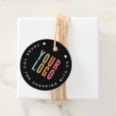 Logo Zwart Modern Zakelijk Bedankt Hangtag Bedankjes Labels (In situ)