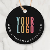 Logo Zwart Modern Zakelijk Bedankt Hangtag Bedankjes Labels (Achterkant)