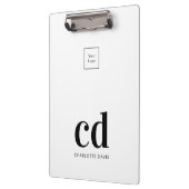 Logo zwart monogram initiaal klembord (Links)