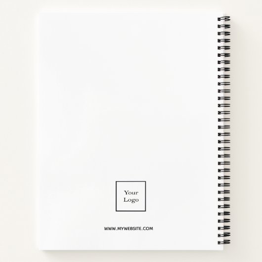 Logo zwart monogram initiaal notitieboek (Achterkant)