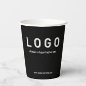 Logo Zwart Papieren beker (Achterkant)