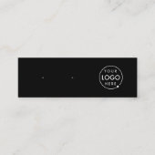 Logo Zwart Stud Oorbel Sieraden Display Kaart Mini Visitekaartje (Voorkant)