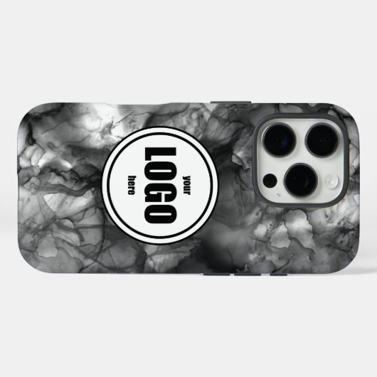 Logo zwart-wit Case-Mate iPhone case (Achterkant (horizontaal))