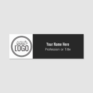 Logo Zwart & Wit Eenvoudig Professioneel Naam Naamplaatje