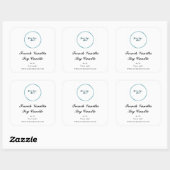 Logo Zwart-wit Elegante kaarsenlabels Vierkante Sticker (Vel)