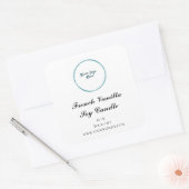 Logo Zwart-wit Elegante kaarsenlabels Vierkante Sticker (Envelop)