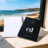 Logo zwart wit monogram initiaal bedrijf 2027 planner