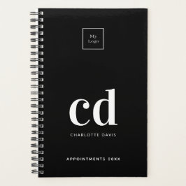 Logo zwart wit monogram initiaal bedrijf 2027 planner