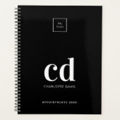 Logo zwart wit monogram initiaal bedrijf 2027 planner (Voorkant)
