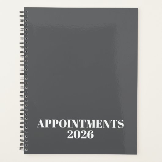Logo zwart wit monogram initiaal bedrijfs- 2026  planner (Voorkant)