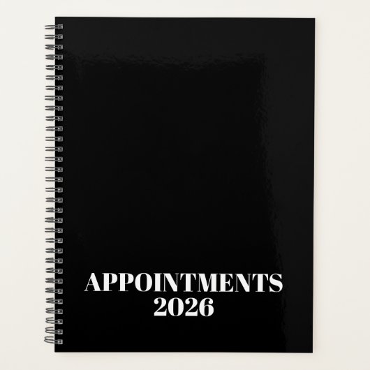 Logo zwart wit monogram initiaal bedrijfsnaam 2026 planner (Voorkant)