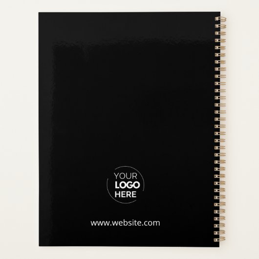 Logo zwart-wit monogram initiaal planner (Achterkant)