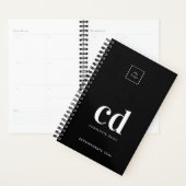 Logo zwart wit monogram initialen business 2025 planner (Display)