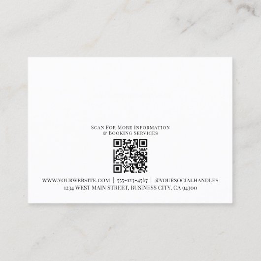 Logo Zwart Wit Zakelijk Cadeaubon Visitekaartje (Achterkant)