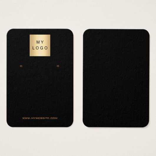 Logo zwarte goudsieraden visitekaartje (Voorkant /achterkant)
