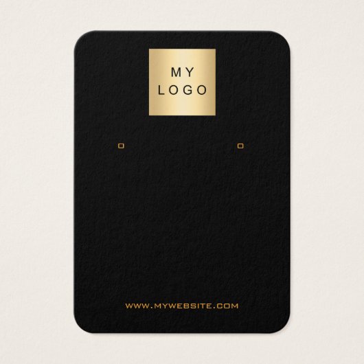 Logo zwarte goudsieraden visitekaartje (Voorkant)