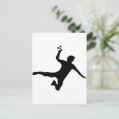 logo zwarte handballspeler briefkaart (Staand voorkant)