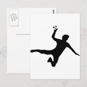 logo zwarte handballspeler briefkaart (Voorkant / Achterkant)