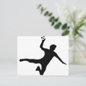logo zwarte handballspeler briefkaart (Staand voorkant)