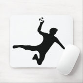 logo zwarte handballspeler muismat (Met muis)