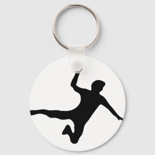 logo zwarte handballspeler sleutelhanger