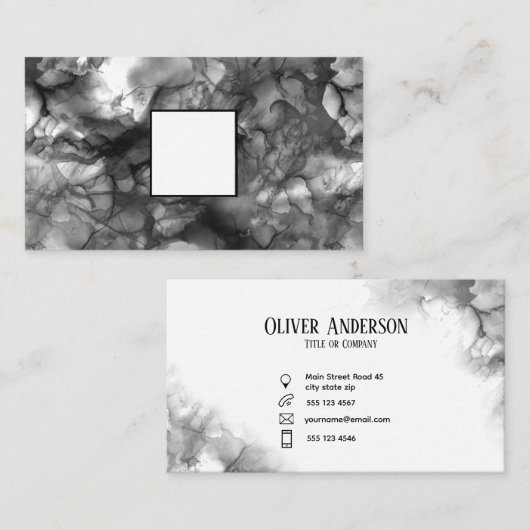 Logo Zwarte inkt Visitekaartje (Voorkant / Achterkant)