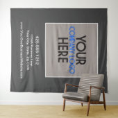 Logoachtergrond voor bedrijfsbeurs van maatwerkbed wandkleed (In Situ (horizontaal))